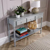 Stylish Grey Painted Wooden 3 Drawer Hallway Console Table Side Desk Undershelf
