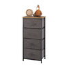 Mondeer Fabric Chest of Drawers Storage Drawers 4 Drawers Storage Wood Top Grey