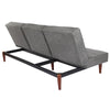 Multifunctional Adjust 3 Seater Sofa Bed Velvet Sofabed Click Clack Wooden Legs