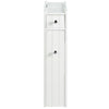 Slim Bathroom Storage Unit | White Slimline Narrow Cabinet w/ Shelving | VonHaus