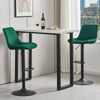 2x Breakfast Bar Stools Velvet Swivel Gas Lift Chairs Kitchen Pub Cafe Barstools