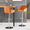 2x Bar Stools Breakfast Comfortable Swivel Gas Lift Kitchen Stool Velvet Chairs