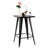 Breakfast Dining Bar Table and 4 Chairs Set Kitchen Dining Room Metal Bistro Set