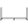 8FT Firewood Log Rack Heavy-Duty Tubular Steel Wood Storage Holder Non-slip Pads