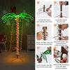 Pre-Lit Artificial Palm Tree Tropical LED Rope Light Patio Garden Tree Decor