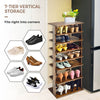 7-tier Double Shoe Storage Tower Organiser Unit Home Display Shelf Rack Stand