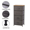 Fabric Cabinets Storage Unit Chest of 3/4/5 Drawers Bedside Table Organiser Grey