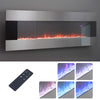 50 60" Electric Fireplace Insert/Wall Mounted/Built-in LED Fire 6 Colour Flame