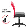 Mesh Adjustable Height Lumbar Support Ergonomic Armless Swivel Home Office Chair