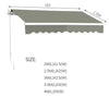 Patio Awning Manual GardenCanopy Sunshade Retractable Shelter Outdoor Shade Grey