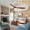Large 52" Ceiling Fan with 3 Color Light Remote Control 6 Speed Level Reversible