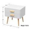 Bedside Table With Drawer Nightstand Storage Furniture Wooden Cabinets Bedroom