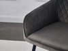 Set of 2/4 Dining Chairs Velvet Padded Seat Metal Legs High Back Chairs Kitchen