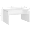 Living Room Chic Coffee Table High Gloss White 68x50x38 cm Chipboard Furniture