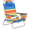 3 PCS Beach Chair and Table Set Outdoor Reclining Chairs Roll Up Camping Table