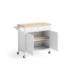 Rolling Kitchen Island w/ 2 Drawers Storage Trolley Utility Cart w/ Towel Rack