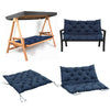 2 3 Seater Tie-On Garden Bench Cushion Swing Chair Replacement Seat Pad Backrest