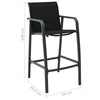 5 Piece Garden Bar Set Black M2R6