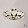 Retro Stained Glass Ceiling Light Shade Tiffany Style Easy Fit Pendant Lampshade