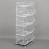 60/90CM Stackable Wire Storage Bin Rack Veg Fruit Snack Basket For Retail Shop