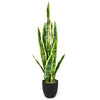 93cm Artificial Snake Plant Faux Sansevieria Fake Agave Potted Plant Durable