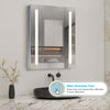 Bathroom Led Lighted Mirrored Cabinet with Shaver Socket Wall Hung Anti Mist