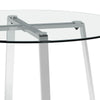 Tempered Glass Dining Table Modern Home Office Kitchen Table with Chrome Legs UK