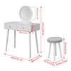 Modern Dressing Table Vanity Table Makeup Desk Dresser Set Home Bedroom Woman BN