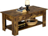 Wooden Coffee Table With Lift Up Top Storage Shelf Living Room Furniture Brown