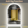 Illuminated LED Bathroom Mirror with Demister Sensor Clock Temperature Display