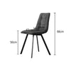 Set of 2 Faux Leather/Suede Dining Chairs Metal Legs Reception Restaurant Chair