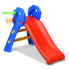 Kids Slide Foldable Toddler Child Climber Slider Playset with Basketball Hoop
