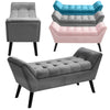 Buttoned Fabric Bay Window Seat Bed End Sofa Bench Side Chair Footstool Footrest
