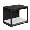 Large Wooden Dog Crate Elevated Dog Bed Pet Cat House End Table wit Soft Cushion