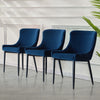 Set of 2 Faux Leather/Suede Dining Chairs Metal Legs Reception Restaurant Chair