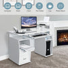 Computer Desk Home Office Workstation with 2 Drawers & Storage Compartments