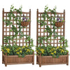 Exquisite Wooden Garden Planter Raised Bed Herb Strawberry Climbing Flower Box