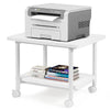 Mobile Under-Desk Printer Stand 2-Tier Printer Cart Office Home Coffee Table