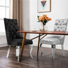 1/2 Tufted Velvet Dining Side Chair Wingback w 4 Metal Elegent Legs&Lion Knocker