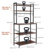 Industrial 5-Tier Kitchen Bakers Rack Microwave Stand Hooks Shelf fr Home Office
