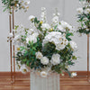 Artificial Rose Hydrangea Flowers Bouquet Leaves Balls Wedding Home Garden Decor
