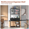 XL Vintage Industrial Bookcase Tall Shelf Metal Display Unit with Cabinet & Rack