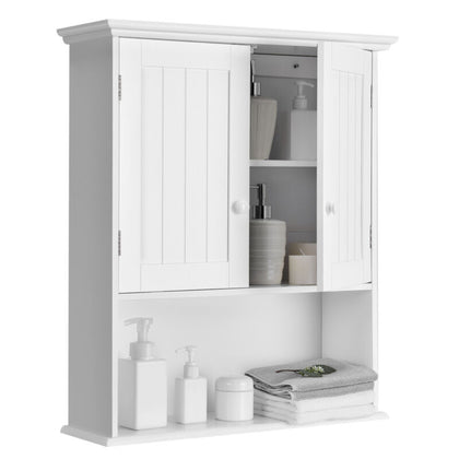 Bathroom Storage Cabinet Wall Mounted Vanity Storage Cupboard w/Adjustable Shelf