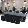 Wall Shelf Display Floating Storage Cabinet Cupboard Shelve with 2 Drawers UK