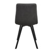 2x Dining Chairs Grey Soft Padded Seat Metal Legs Kitchen Lounge Furniture