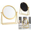 Luxurious Gold Rotation Make Up Mirror Table Top Vanity Shaving Swivel Mirrors
