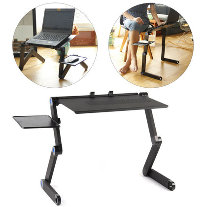 Laptop Cooling Stand Tray Holder Riser Desk Table For Bed Sofa Adjustable Metal