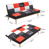 Modern Fabric Sofa Bed Click Clack 3 Seater Adjustable Patchwork Recliner Sofa