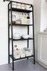Metal Ladder Storage Shelf Display Stand Organiser Bookcase Corner Shelving Unit