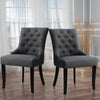 2/4Pcs Modern Dinning Chairs Linen Resturant Tufted Button Kitchen Side Chairs